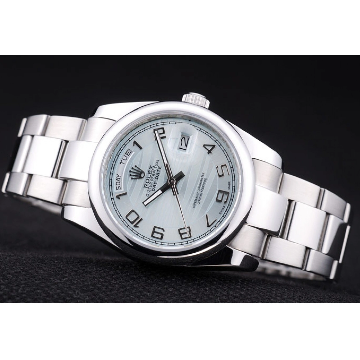 Best AAA Replica Sites White Polished 7470 Dial Bezel Silver DayDate Rolex 1016